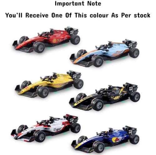 Image of Mini Formula Racing RC Car with App & Remote Control, 2.4GHz Rechargeable Racing Car with LED Lights, Speed Modes, 1:64 Scale Toy Car for Kids Boys Girls 6+ Years (Random Color)
