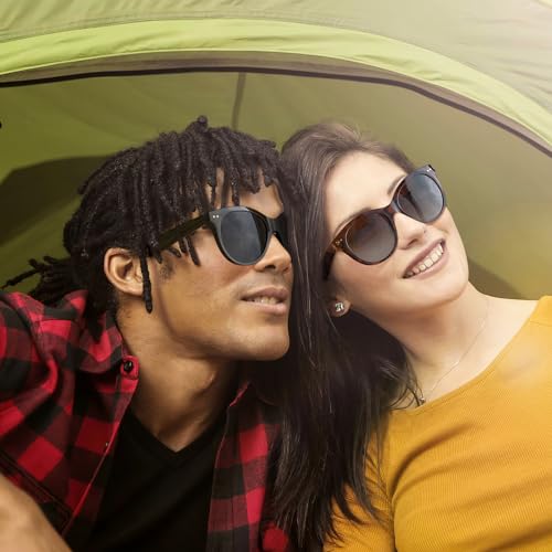 Oversized Polarized Sunglasses for Womens Retro Round Designer Vintage Trendy Style3