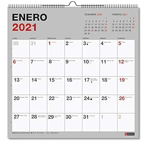 Miquelrius – Wandkalender 2021 Basic vierkant, katalaans, A3, 300 x 300 mm, met ruimte om te schrijven en te stippen…
