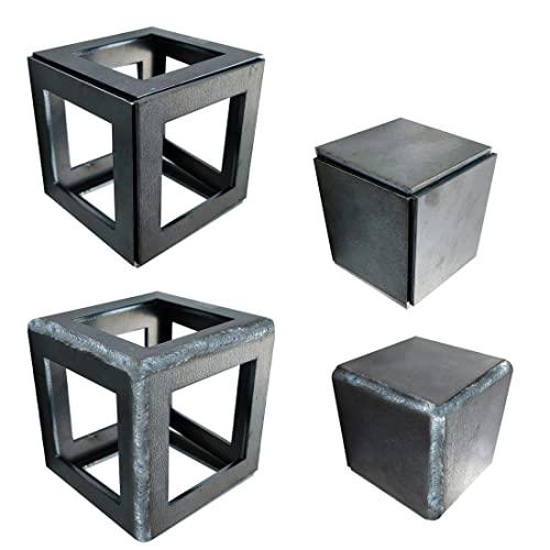 Schweißübungs-Set, Schweißproben, 3 mm starke quadratische Schweißplatten aus Stahl in 7,6 cm und 5,1 cm für Einsteiger im Schweißen, 24-teilig A36 Stahlplatten-Schweiß-Übungsset.