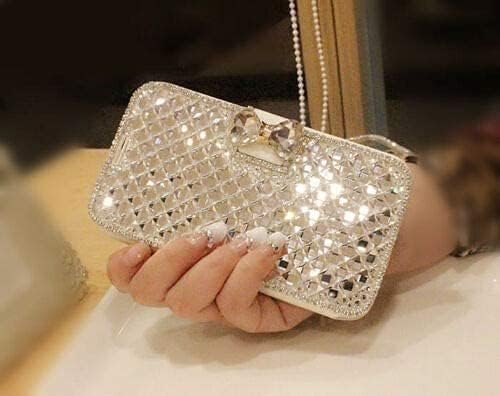 Bling Wallet Case for iPhone 17 Pro Max 6.9" Woman Stylish Diamond PU Leather Flip Folio Stand Case with Card Holder,3D Sparkle Crystal Bowknot Magnetic Buckle - Image 4