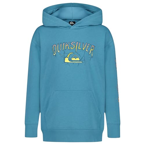 Image of Quiksilver Boys' Pullover Hoodie Sweatshirt, Soft & Comfortable Fleece, Front Pocket
