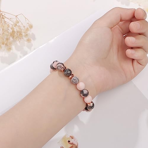 Yiyang 13th 16th 18th 21st 25th 30th 35th 40th 45th 50th 60th 65th 70th 75th 80th Birthday Gifts for Women, Natural Stone Bracelet Birthday Gifts for Women Mom Daughter Grandma Sister Coworker2