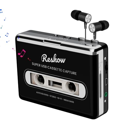 image for Reshow Cassette Tape Player, Portable Tape Player Audio Cassette to Di