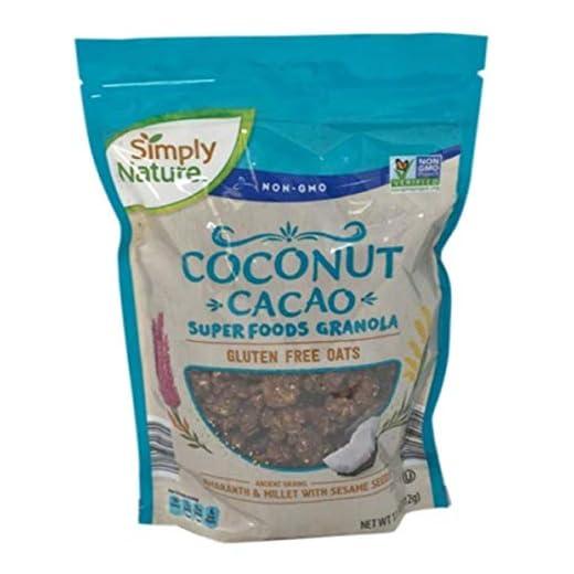 Simply Nature coconut CACAO superfoods granola