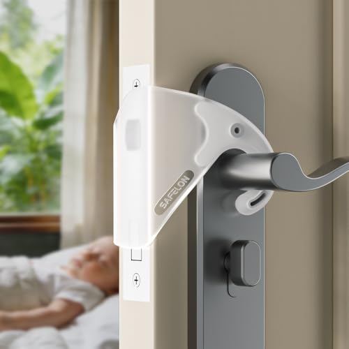 SAFELON 2 PCS Door Silencer Child Proof Quiet Door Closer Cushion Baby Door Latch Cover Closer No Drilling& Tools Easy to Install and Use