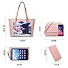 Women Fashion Handbags Wallet Tote Bag Shoulder Bag Top Handle Satchel Purse Set 4pcs