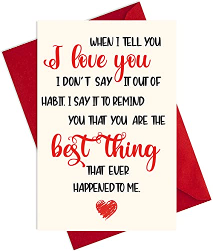 Wlwlgluck When I Tell You I Love You Valentines Day Card Anniversary Wedding Birthday Gift For Wife Husband Girlfriend Boyfriend Romantic Valentines Card Sweet Birthday Card For Your Significant Other #TOP2