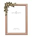 GIFTY GIFTY Vintage Pink Thin Boarder Floral Photo Frame / 4x6 In | For Vertical and Horizontal Display on Tabletops | Perfect for Home Decor, Wedding, Graduation, Or Milestone Photos