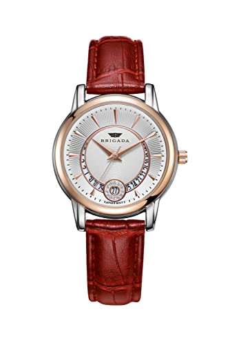 BRIGADA Women's Watches Elegant Watches for Women Waterproof Leather Strap Quartz Ladies Watches　並行輸入 : BRIGADA: women watches
