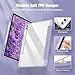 Fintie Hybrid Slim Case for Samsung Galaxy Tab S10 Plus 2024 / S9 FE Plus 5G 12.4 Inch 2023 with S Pen Holder, Shockproof Cover with Clear Transparent Back Shell, Auto Wake/Sleep, Lilac Purple