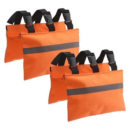 llguz Rv Sewer Hose Weight Bag for RV Sewage Discharge, Hold Down Prevents Waste Lines Orange 2-Pack
