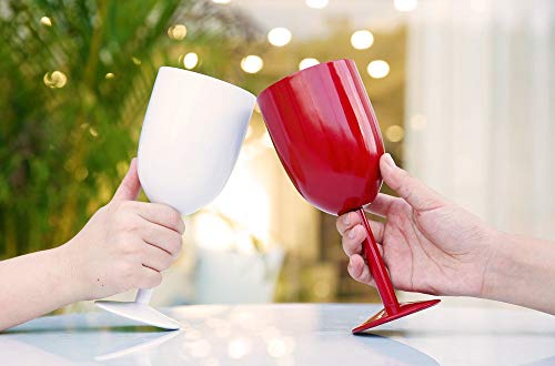 Amzushome Stainless Steel Wine Glasses Cups.double Walled Vacuum Insulated Wine Tumbler With Lid And Straw.friendship,Christmas,Birthday Gifts For Women Men Friends Dad Mom(10Oz Red) #TOP3