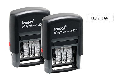 Image of Trodat Economy Self-Inking Date Stamps, 2 Pack (E4828)