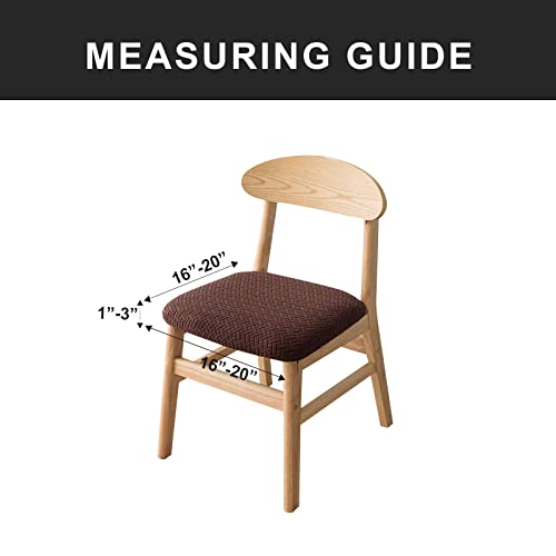 Genina Seat Covers For Dining Room Chair Seat Slipcovers Kitchen Chair Covers (Chocolate, 6 Pcs) #TOP3