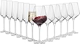 Krosno Set de Copas 6x Copas de Vino Tinto 550 ml + 6x Flautas de Champán 200 ml | Cristal sin plomo | Perfecto para hogar, restaurantes y fiestas | Apto para lavavajillas