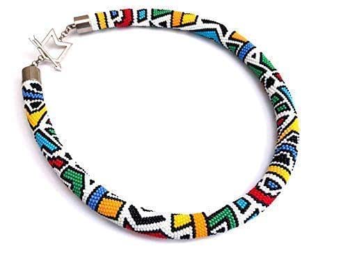 Amazon.com: bead crochet rope Native American Style Necklace, Black ...