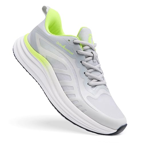 Men's Orthopedic Tennis Shoes: Arch Support High Instep Flat Feet Plantar Fasciitis Heel Spurs...