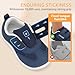 STQ KIDS Toddler Boy Barefoot Shoes Wide Toe Box Boys Walking Shoe Lightweight Kids Sneakers for Preschool Non-Slip Zero Drop Breathable Running Tennis Sneaker Navy Toddler Size 6