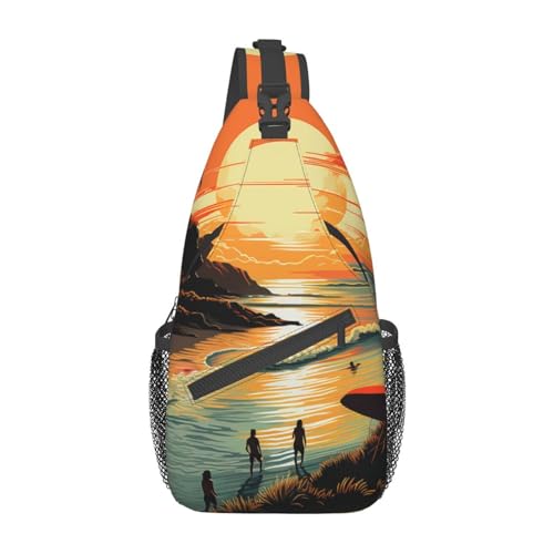 Sling Bag para hombre y mujer con estampado original colorido miniatura 1