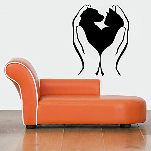 Moda Amor Mi Animal Gato Perro Habitación Dormitorio Pegatinas De Pared Calcomanía 40.2 Cm * 50 Cm Cover