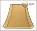 Royal Designs Rectangle Bell w Cut Corners Designer Lampshade - Antique Gold - (6.25 x 8) x (11 x 16) x 12