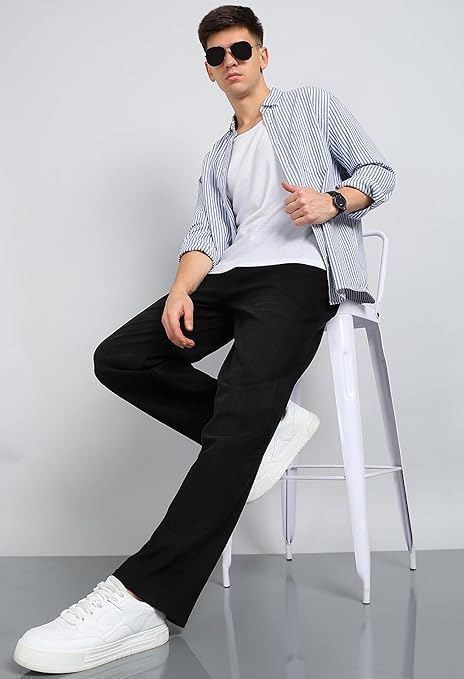 Image of JAAR Men's Baggy Jeans - Relaxed Fit Streetwear Denim Pants | Oversized Wide-Leg Mid Rise Jeans