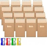 Sheryl&Rain 16 Box Buntstifte Set, 8 Stifte pro Set, 128 Hölzerne Buntstifte und 4 Anspitzer, Bulk Buntstifte Set Buntstifte für Kunst Zeichnen