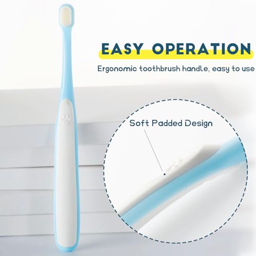 Image of Small Dog Toothbrush, Cat & Puppy Tooth Brushing Kit, Ultra Soft & Mini Head Teeth Brush for Kitten & Tiny Pet 1 PCS, Blue
