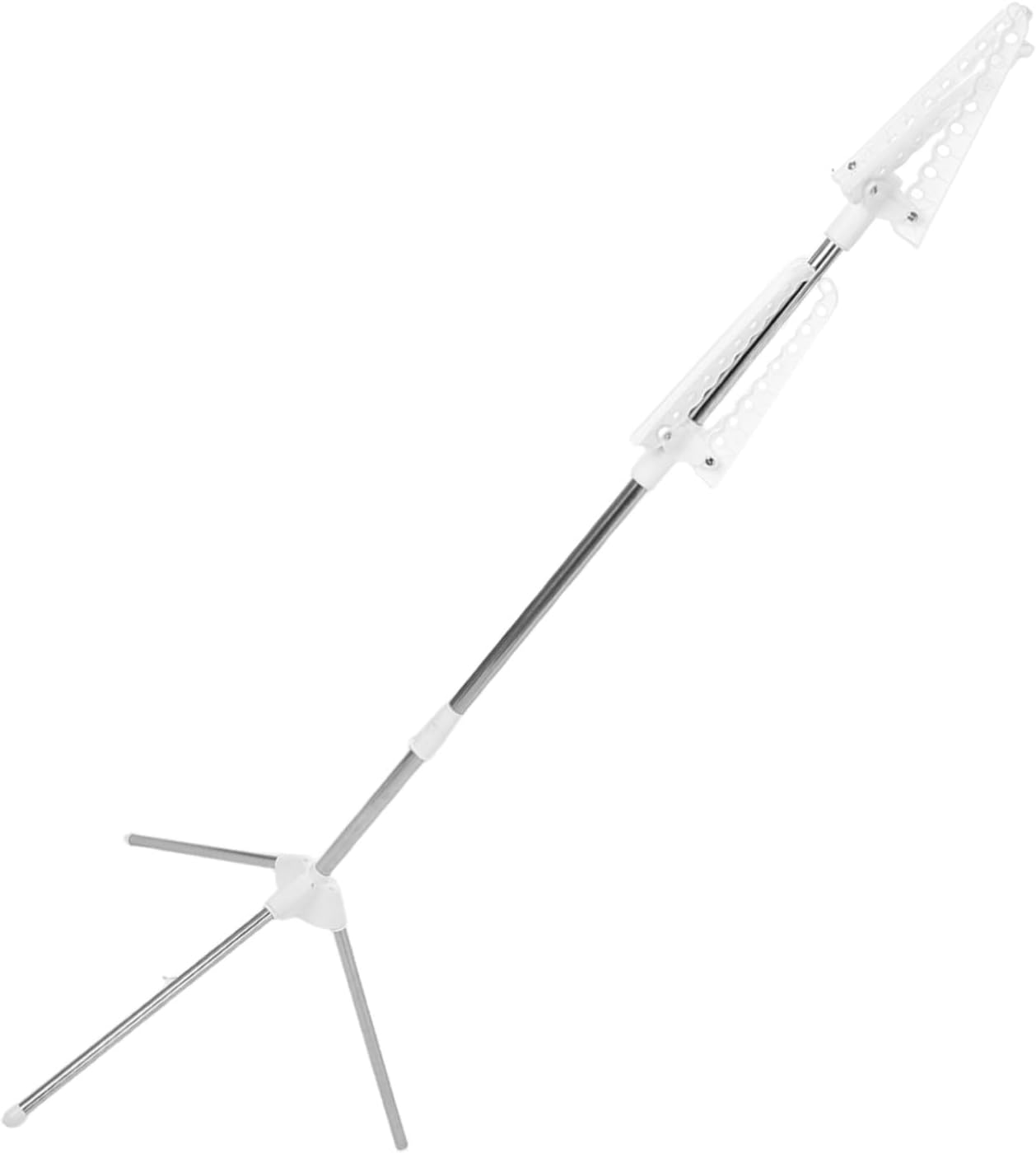 Foldable Clothes Drying Rack with 2 Tiers, 27 Holes, White
