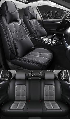 Eunncu 車 シートカバー に適し トヨタ 200系 ハイエース S-GL(1型/2型/3型/4型/5型/6型) 対応 アクセサリー 防水 取付簡単 グレー×ブラック