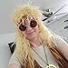 ColorGround Long Curly 80s Rocker Mullet Cosplay Wig for Women