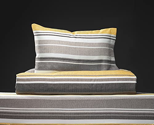 Xlnt Twin Size Bedding | Duvet Cover | 3 Piece Set | Comforter Cover | Bed Sheet | Pillow Cover | Soft Cotton Blend | Machine Washable | Designed | Riptide Yellow #TOP7