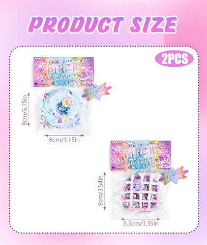 Image of Squishy Toy, Taba Squishy, Squishy Biscuit Squishy Fidget Toys Fufu Taba Stress Ball Squeeze Toys Anxiety Relief for Women /Men Stocking Fillers Birthday Gifts163 (Purple and Blue)
