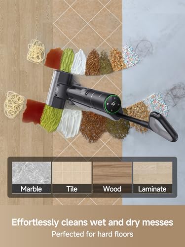 Image of DREAME H12 PRO Vacuum Mop, Wet Dry Vacuum Cleaner for Hard Floor, Vacuum and Mop at The Same Time for Wet & Dry Messes, Auto Self-Cleaning, Edge to Edge Cleaning with Hot Air Drying