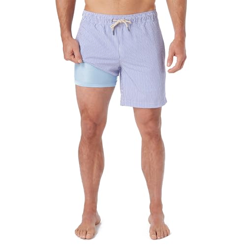 Fair Harbor Bayberry Trunk Mens Swim Suits with Liner 7-inch Inseam Anti-Chafe Classic fit Swim Trunks