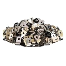 100 Pcs Fence Wire Clamps,Fence Clip Mounting Clips Metal Cord Clamp,Stainless Steel Wire Clips Mount 2, 4, 6 Gauge Welded Wire for Wood, Metal or Vinyl Fence