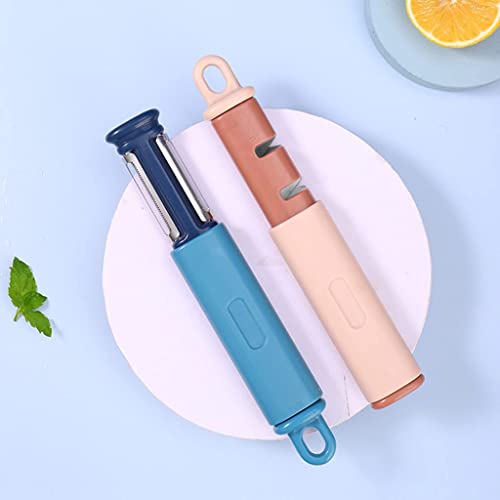 Image of Multi-Functional Vegetable Peeler for Kitchen | Stainless Steel Peeler with Wooden Handle & Bottle Opener | Single Blade for Fruits and Vegetables | 1 Piece (Apple Peeler)