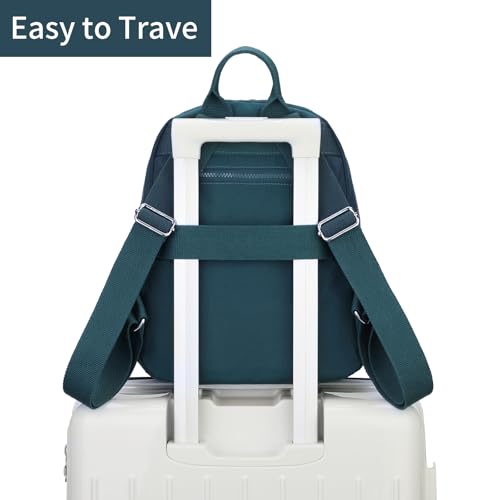 Image of Tanweibago Mini Nylon Women Backpacks,11L Small Ladies backpacks Casual Lightweight Women Shopping Travel Daypack (Teal)