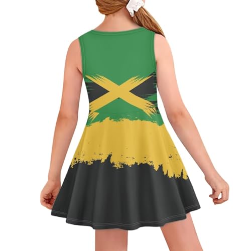 Cozeyat Girls Sleeveless Swing Dress,Summer A Line Tank Midi Party Sun Dress for 3-16 Years2