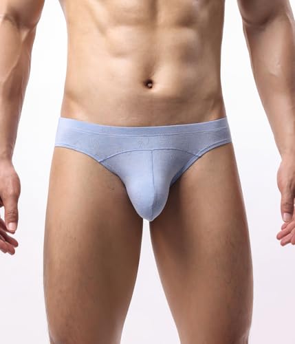 WINDAY Men's Briefs Modal Silk Low Rise Bikini Brief Soft Moisture Wicking Underwear2