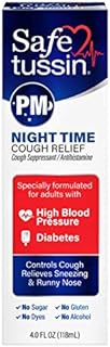 Safetussin PM Night Time Cough Relief Syrup, 4 Ounce Bottle