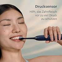 Philips Sonicare 5500 elektrische Zahnbürste, Schallzahnbürste mit 2 Putzmodi, Andruckkontrolle, EasyStart, SmarTimer und BrushPacer, Navy, Modell HX7113/01 [Neue Technologie] – Ansicht 6