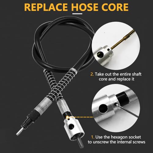 Uadme Flexible Drill Extension Shaft, Universal Flex Extension Shaft with Key Chuck 0.3‑6.5mm - Image 4