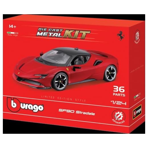 Bburago - Kit de Modelo Ferrari R&P SF90 Stradale - Maqueta Realista de Coche a Escala 1:24, Licencia Oficial Ferrari, Edad Recomendada 14+ a&ntilde;os