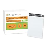 PSBM White Poly Mailers 19 x 24 Inch 7200 Pack Shipping Bags for Clothing, Sturdy Shipping Envelopes, Strong Self Seal Mailing Bags for Small Business, Poly Bags for Small Businessess