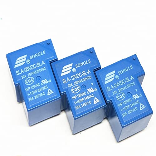 Relais de puissance SLA 30A robuste boîtier 4 broches 5V 9V 12V 24V