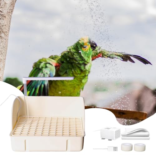 Bain d'oiseaux automatique avec pompe pour stopper le picage des inséparables - 4
