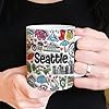 Lotacy Seattle Symbols Colorful 2D Coffee Mug With Flag, Seattle Ceramic Mug 11oz Coffee Mug, Seattle Souvenirs and Gifts #4