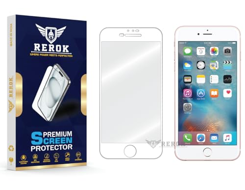 Image of Military-Grade Tempered Glass Screen Protector for iPhone 6 Plus [Pack of 1] | HD Clear, Edge-to-Edge Coverage, Scratch Resistant, Case Friendly with Easy Installation Kit(WHITE)